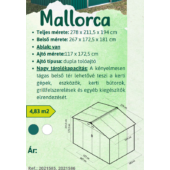 Kép 2/2 - Nortene-Catral Metalshed Mallorva kerti fém tároló ház fehér 2,78 x 2,12 x 1,94 m