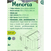 Kép 3/3 - Nortene-Catral Metalshed Menorca kerti fém tároló ház szürke 2,14 x 2,05 x 1,94 m