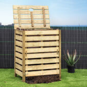 Kép 1/2 - Nortene-Catral Natur Compost fa komposztáló 80 x 50 x 100 cm