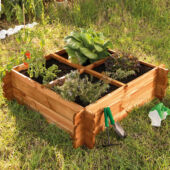 Kép 1/12 - Nortene-Catral Natur Square 4 részes magaságyás 80 x 30 x 80 cm