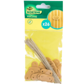 Kép 2/4 - Nortene Fixcane műanyag nádfonat rögzítéséhez, 26 db/csomag - 16 cm, barna