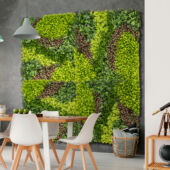 Kép 1/10 - Nortene Vertical Costa műanyag zöldfal színes levelekkel és cikk-cakk mintával (100x100cm)