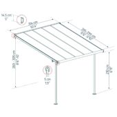 Kép 5/5 - Palram Canopia Capri 3000 szürke 3 x 3 pergola
