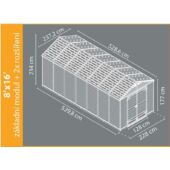 Kép 9/11 - Palram Skylight 8x8 szürke kerti házak 8