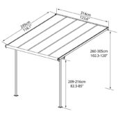 Kép 7/8 - Palram Sierra 3000 szürke 3 x 3 pergolák 6