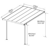 Kép 3/9 - Palram Sierra 3000 fehér 3 x 3 pergolák 2