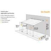 Kép 4/9 - Palram Sierra 3000 fehér 3 x 3 pergolák 3