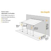 Kép 4/9 - Palram Sierra 5400 fehér 3 x 5,46 pergolák 3