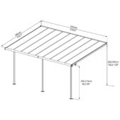Kép 8/9 - Palram Sierra 5400 fehér 3 x 5,46 pergolák 7