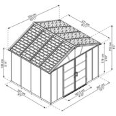Kép 8/10 - Palram Yukon 11' x 9' antracit kerti házak 7