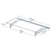 Kép 5/5 - Palram Canopia Aquila 1500 Bővíthető bejárati előtető 150x92 cm