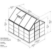 Kép 2/12 - Palram hybrid 6x8 polikarbonát üvegház 1