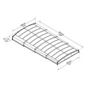 Kép 8/17 - Palram Canopia Majorca medence fedő, 8x4m