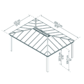 Kép 2/7 - Palram-Canopia Dallas kerti pavilon, 4.3x6.1m