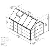 Kép 2/2 - Palram hybrid 6x10 polikarbonát üvegház 1