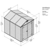 Kép 3/3 - Palram Skylight 6x8 barna kerti házak 2