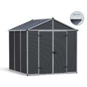 Kép 1/9 - Palram Rubicon kerti tároló, 8 x 8 antracit