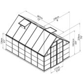 Kép 11/11 - Palram Balance 8x12 silver polikarbonát üvegház 10