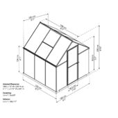 Kép 2/10 - Palram Canopia multiline 6x6 polikarbonát üvegház 3,52 m2