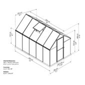 Kép 2/10 - Palram Canopia multiline 6x10 polikarbonát üvegház 5,74 m2