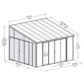 Kép 2/8 - Palram Canopia Torino 3,67 x 4,25 télikert antracit