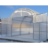 Kép 1/5 - Bull polikarbonát üvegház 4x16 méter, dupla vasazattal