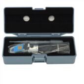 Kép 4/5 - Gyümölcs refraktométer, 0-45% (BRIX/CUKOR) 0-25% (ALKOHOL) kalibrálású led-fejes optikai műszer