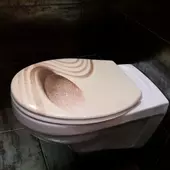 Kép 2/4 - Bézs kavicsos WC ülőke