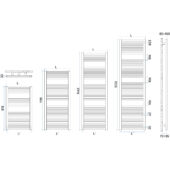 Kép 6/6 - Ares design radiátor, szatén fekete, 600x1750