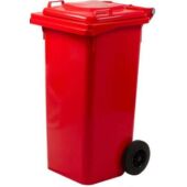 Kép 1/2 - Piros kerekes szemetes szelektív kuka 240 liter