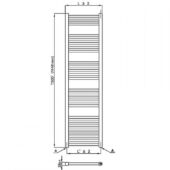 Kép 4/5 - Bagno Íves csőradiátor HEAT 500 50 × 150 cm