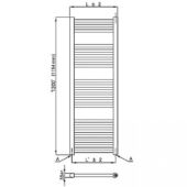 Kép 3/4 - Bagno Egyenes csőradiátor LINE 600 60 × 120 cm