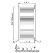 Kép 3/4 - Bagno Íves csőradiátor HEAT 600 60 × 80 cm