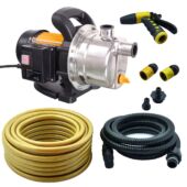 Kép 1/2 - Riwall PRO REJP 1000 INOX SET Kerti szivattyú 1000 W szett