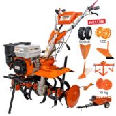 Kép 1/7 - Ruris 731ACC3 benzines rotációs kapa tartozékokkal, 8.5LE, 83x34cm