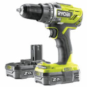 Kép 1/3 - Ryobi R18DD3-242S 18 V nagyteljesítményű fúrócsavarozó, 1 x 4,0 Ah + 1 x 2,0 Ah akku, töltő, karton
