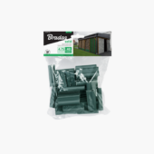 Kép 2/2 - Rögzítő kapcsok Bradas kerítéstakaró szalaghoz zöld 4,75 cm, 40 db/csomag