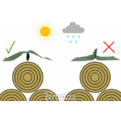 Kép 4/5 - Szalma és szénabála védőtakaró 145 g/m2, 10,4x12,5m