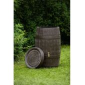 Kép 3/9 - Esővízgyűjtő &quot;Barrique&quot; 250 L sötétbarna, kis hordó csap nélkül