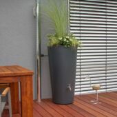 Kép 1/5 - Arves Rainbowl esővízgyűjtő 210 L antracit, színes edény csap nélkül