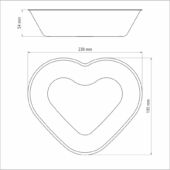 Kép 3/4 - Tramontina brasil szív alakú tortaforma, 24 cm