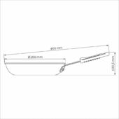 Kép 3/3 - Tramontina professional alu starflon serpenyő tapadásmentes bevonattal, ø 25 cm - 2 l