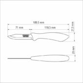 Kép 3/4 - Tramontina affilata hámozókés (8 cm)