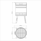 Kép 4/4 - Tramontina barbecue hordó, ø 40 cm x 76 cm