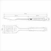 Kép 4/4 - Tramontina churrasco black spatula, 41 cm