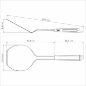 Kép 4/4 - Tramontina churrasco black pizzalapát