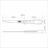 Kép 2/2 - Tramontina churrasco csontozókés, 15 cm - barna