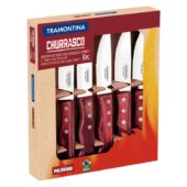 Kép 1/2 - Tramontina jumbo steak kés, 6 db - piros *