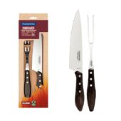 Kép 1/2 - Tramontina churrasco faragókészlet, 2 db - barna *
