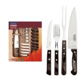 Kép 1/2 - Tramontina steak-/pizza grill evőeszköz, 14-db - barna *